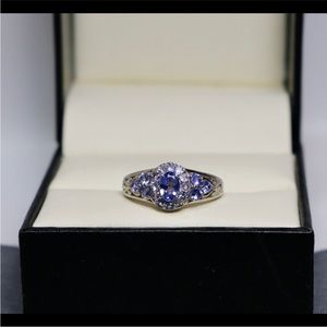 925 Sterling silver tanzanite ring size 7.
